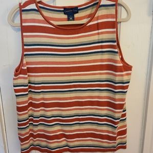 Multi color stripe tank top